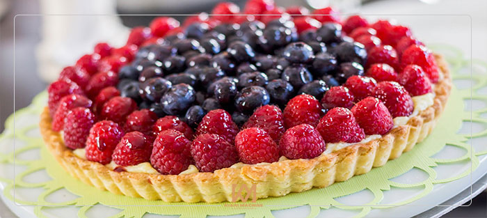 مواد اولیه برای آموزش تارت میوه ای